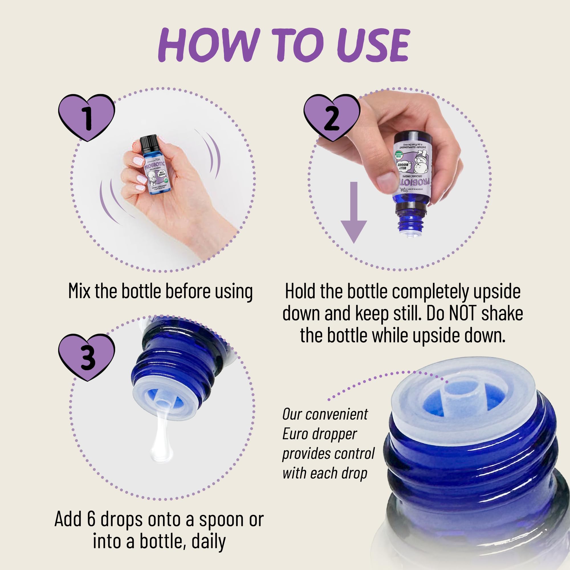 Legendairy Milk Baby Probiotic Drops image of caregiver using drops for toddler routine.