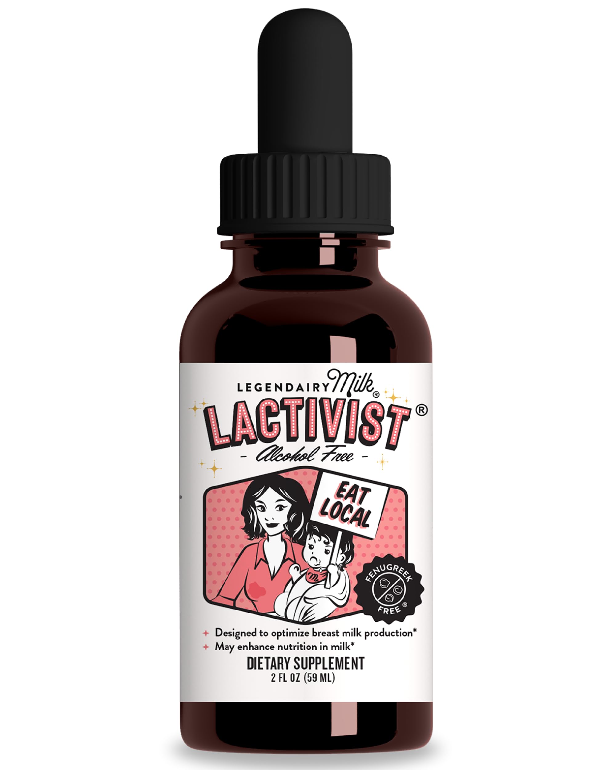 Legendairy Milk Lactivist Drops bottle ready to support lactation with organic torbangun.