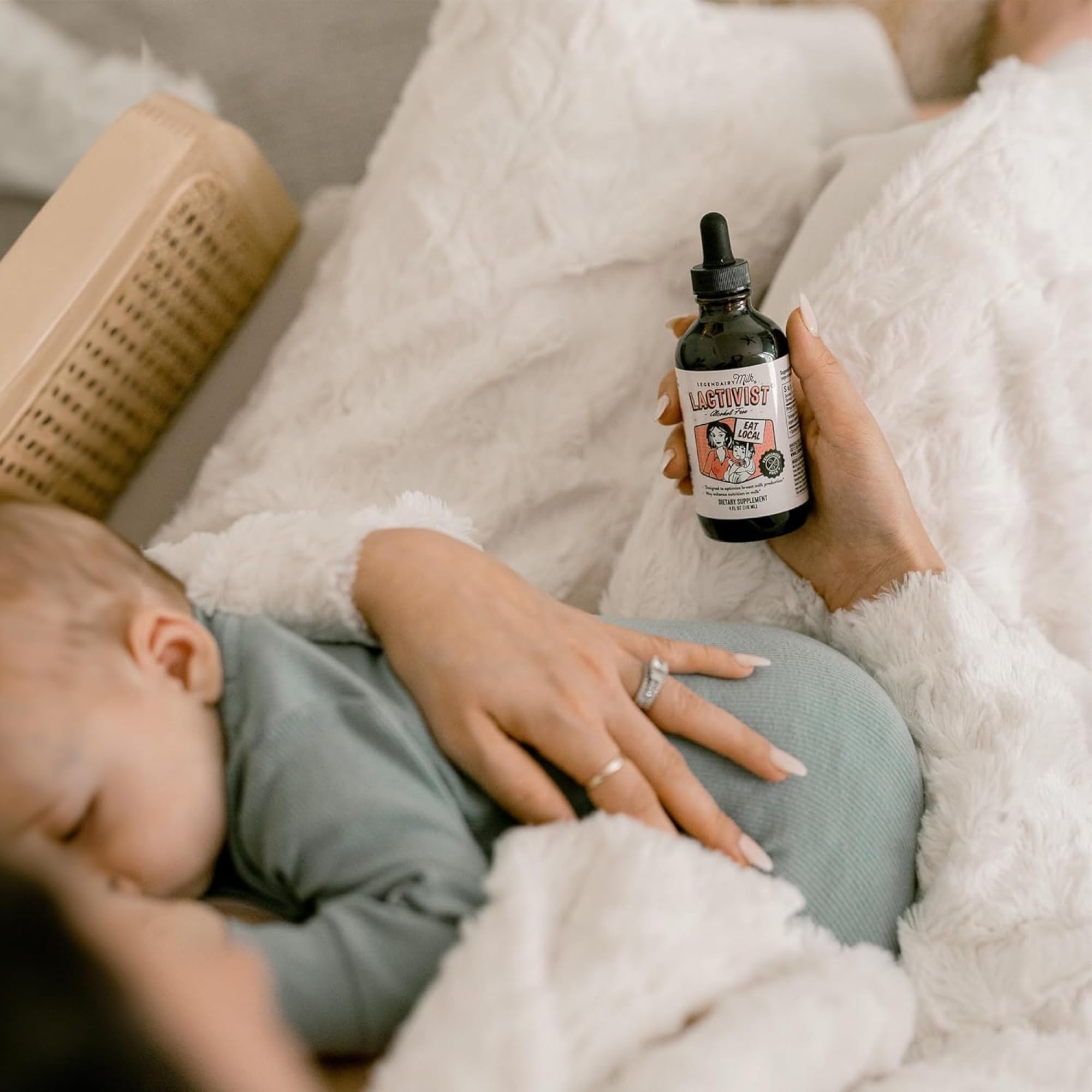Label highlights vegan, non-GMO, gluten-free, and dairy-free features.