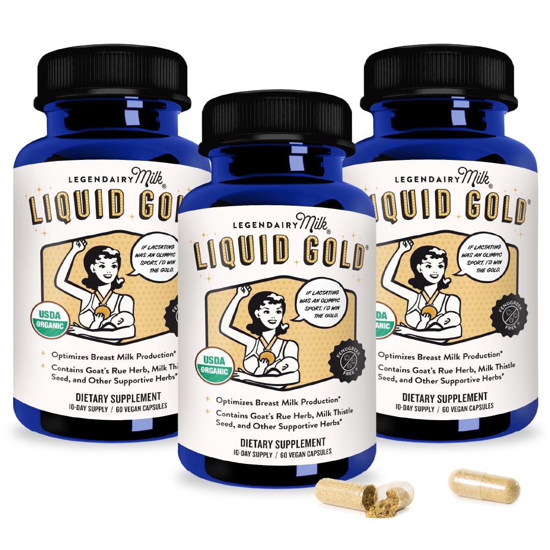 Legendairy Milk Liquid Gold bottle ready for daily lactation support on busy days