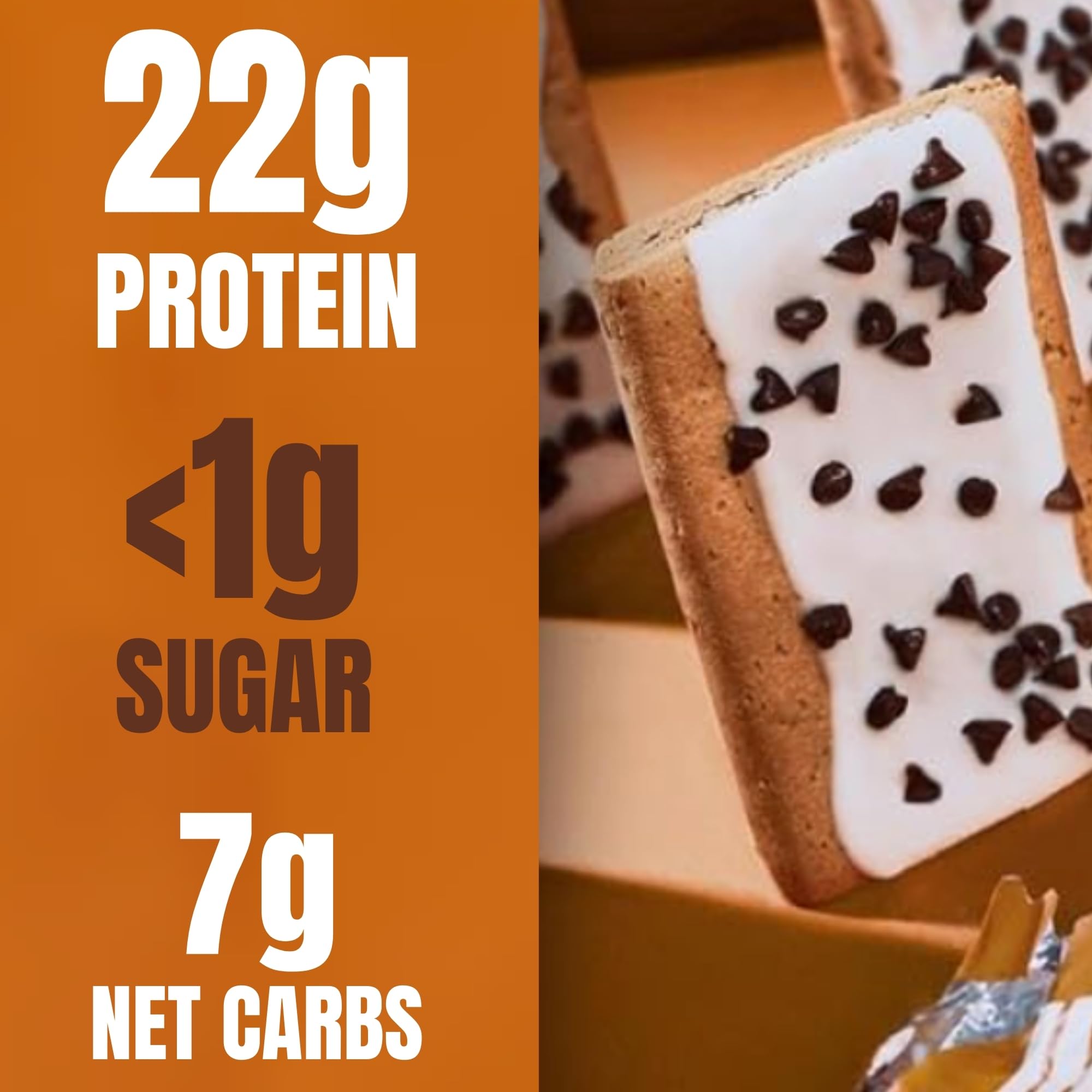 Legendary Foods nutrition label close-up demonstrates low-carb, zero-added-sugar pastry.