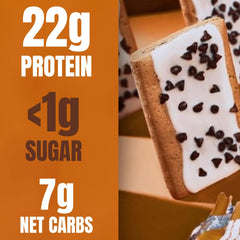 Legendary Foods nutrition label close-up demonstrates low-carb, zero-added-sugar pastry.