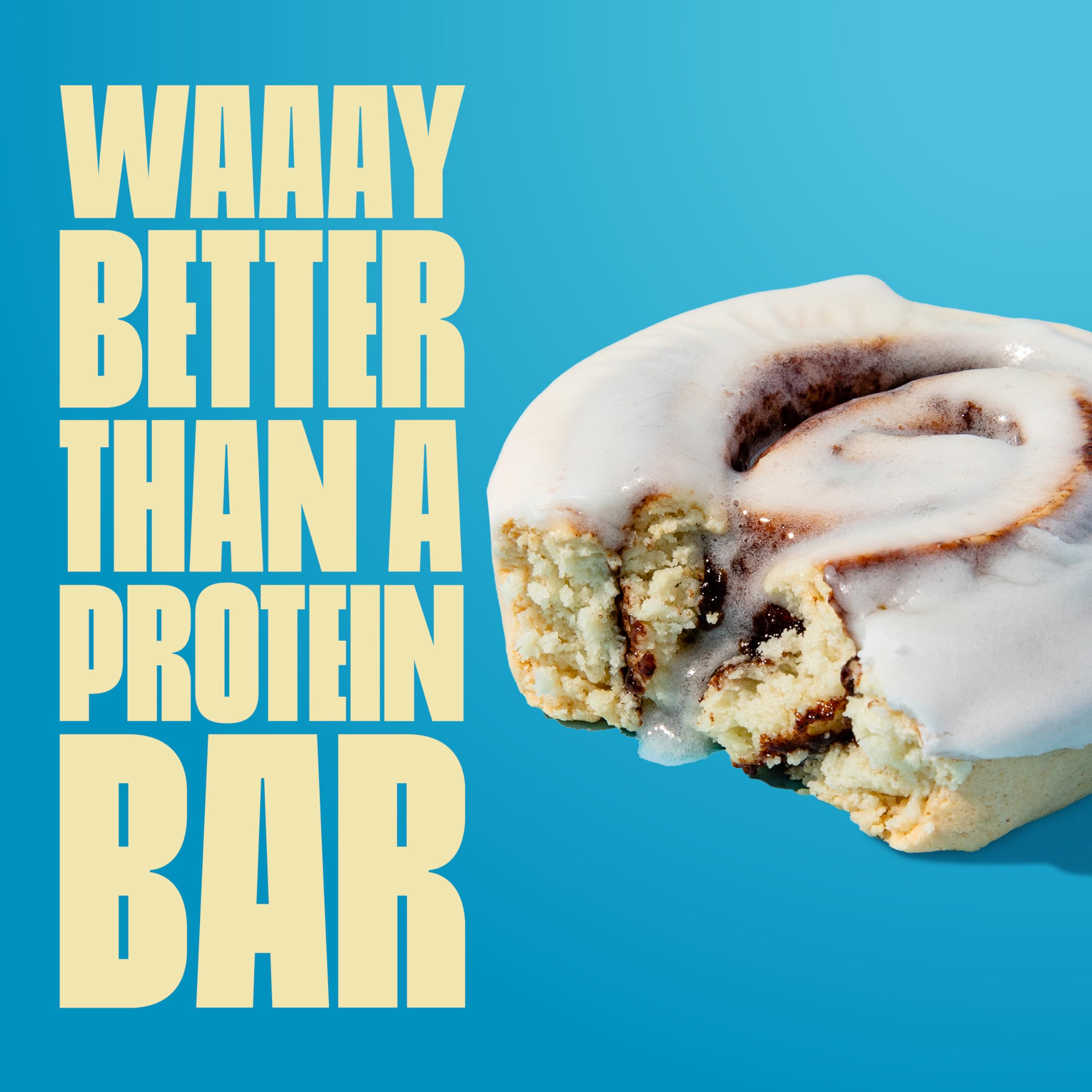Legendary Foods Cinnamon Roll bar on a plate, gluten-free and low-carb option.