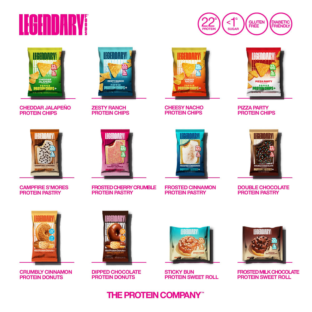 Legendary Foods frosted strawberry pastry break, satisfying treat with minimal sugar.