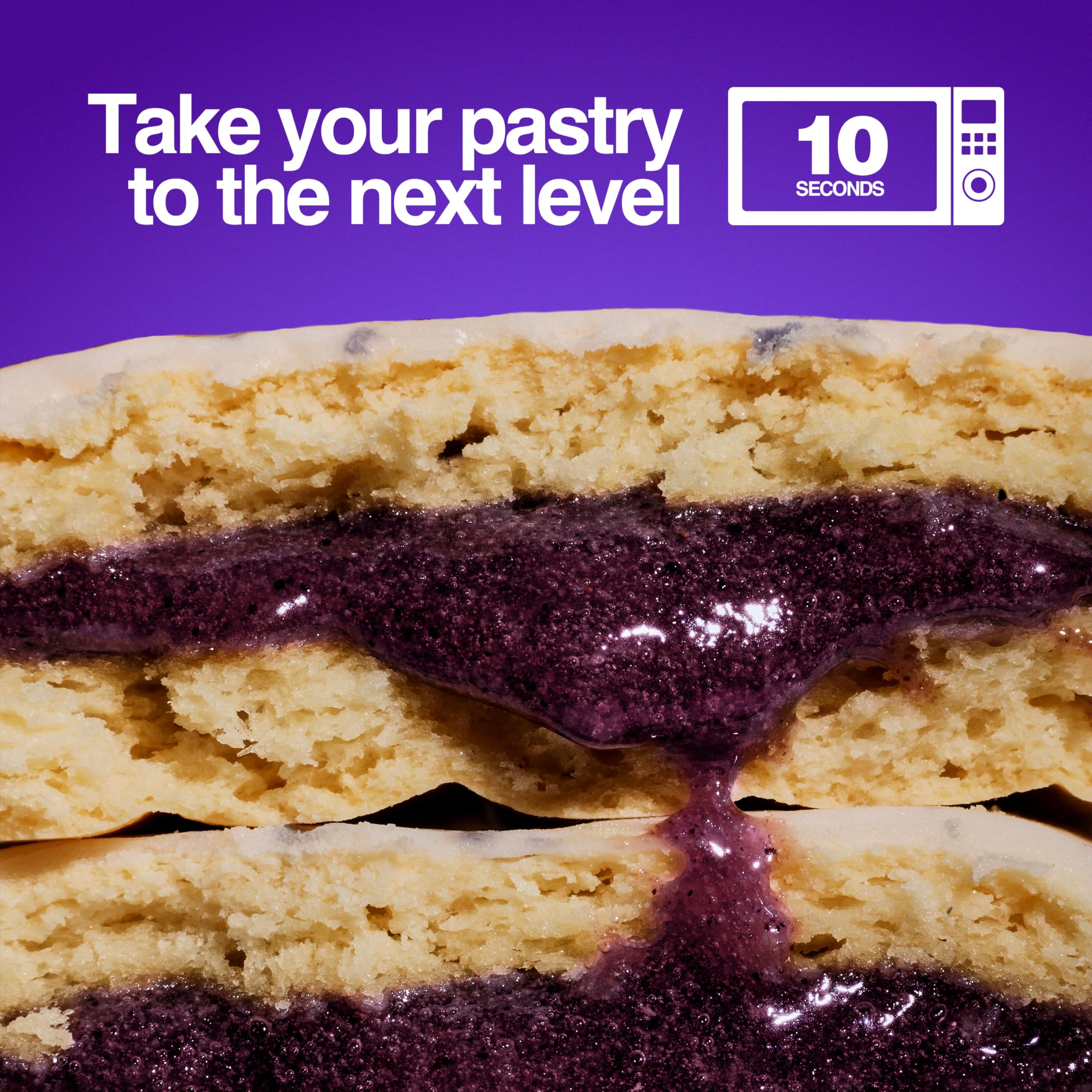 Legendary Foods Frosted Blueberry pastry in hand, low carb snack option