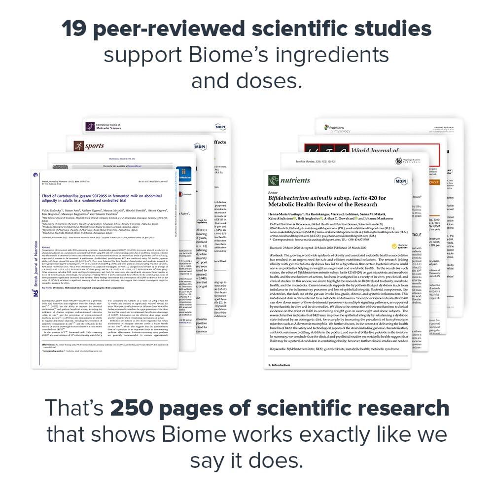 LEGION Biome Probiotic ingredients label lists B420 DE111 299v and PreticX.