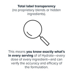 LEGION Hydrate close-up highlights natural flavor with stevia.