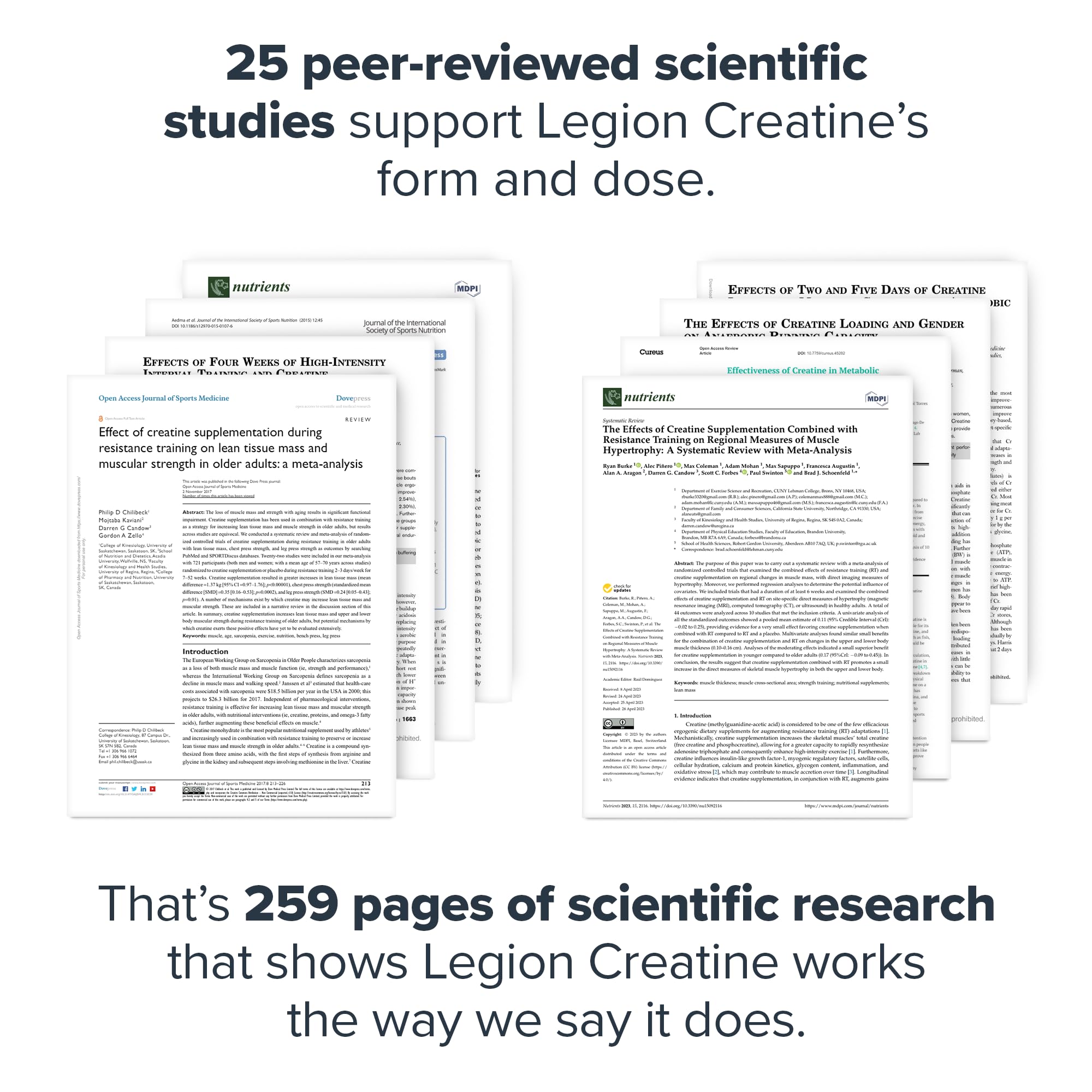 LEGION ingredients label emphasizes clean formula with no artificial dyes or fillers.