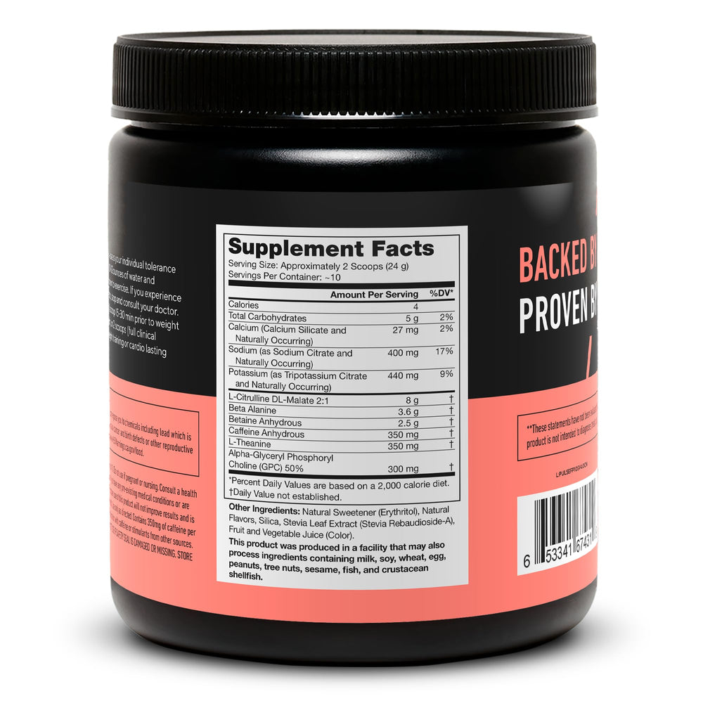 LEGION preworkout fruit punch powder ready to mix for training.