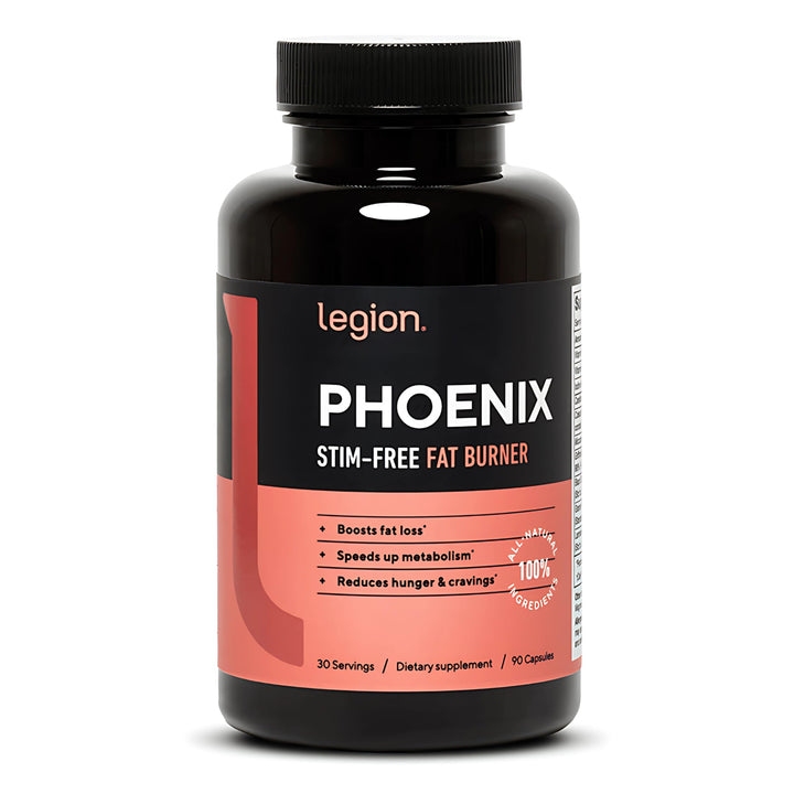 Legion Phoenix bottle front view, premium packaging for easy purchase.