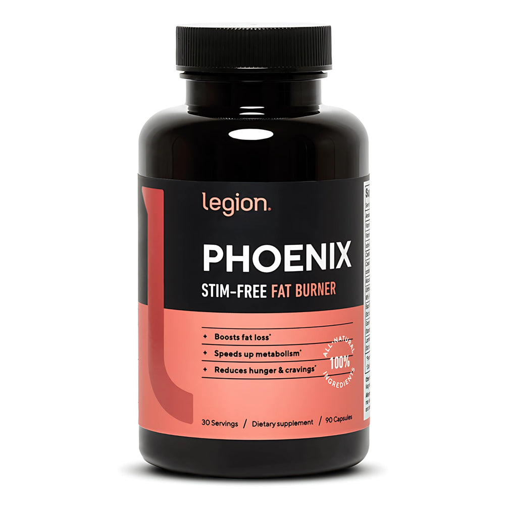 Legion Phoenix bottle front view, premium packaging for easy purchase.