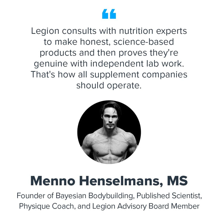 Person using LEGION Phoenix capsules as part of routine.