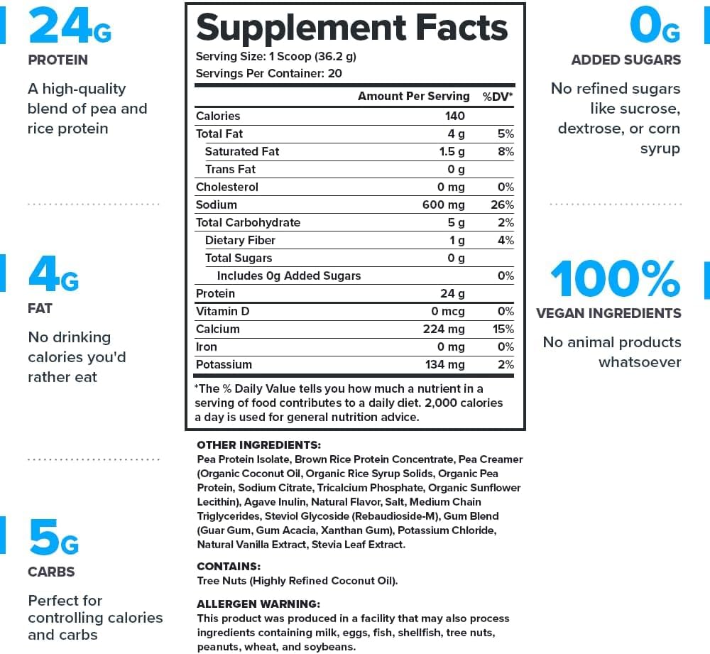 LEGION Plant+ salted caramel flavor scoop ready to mix into a dairy-free shake.