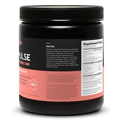 LEGION Pulse bottle close-up highlights transparent ingredient list.
