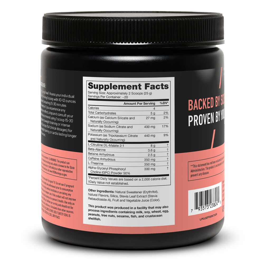 LEGION Pulse preworkout bottle and glass illustrate convenient on-the-go use