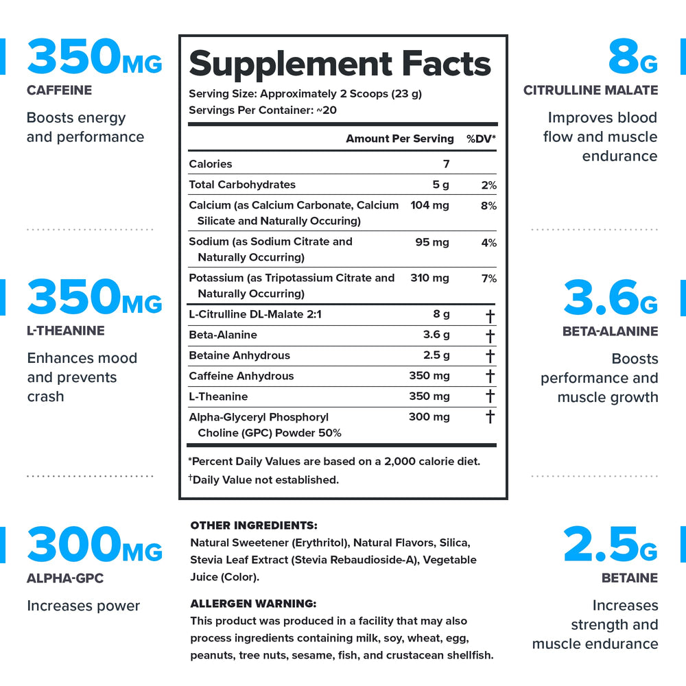 LEGION Pulse preworkout powder in a scoop delivering clean energy during training