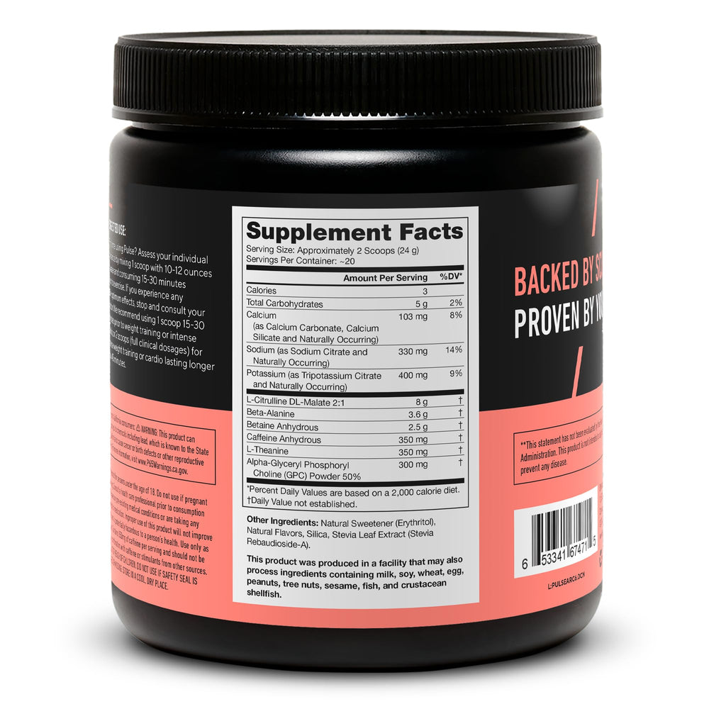 LEGION Pulse preworkout ingredient citrulline close-up highlighting nitric-oxide support