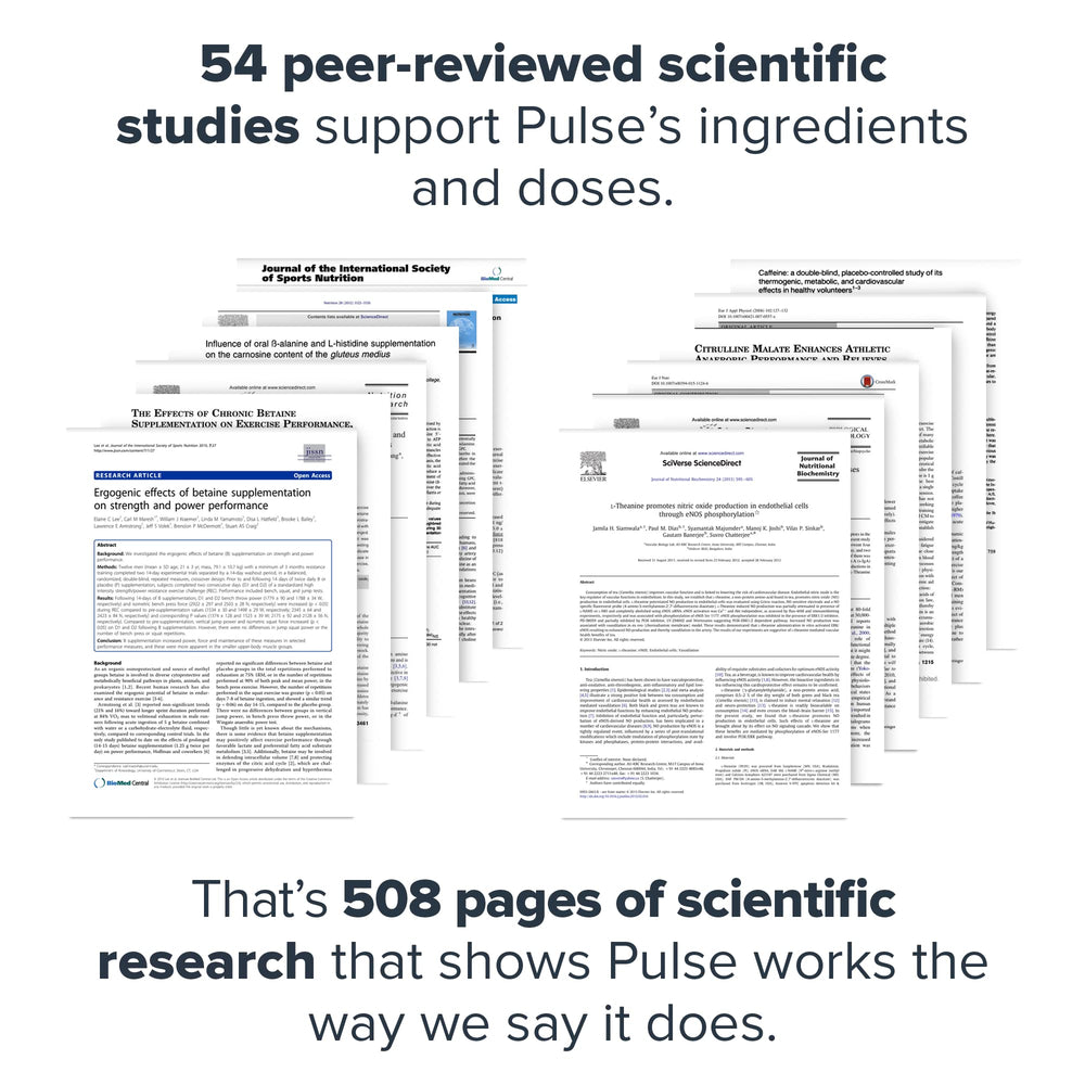 LEGION Pulse label closeup highlights transparent ingredients