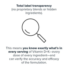 LEGION Vitamin D3 K2 K1 label details reveal transparent ingredients