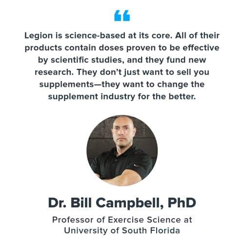 LEGION Whey+ packaging highlights no lactose, aiding digestion.