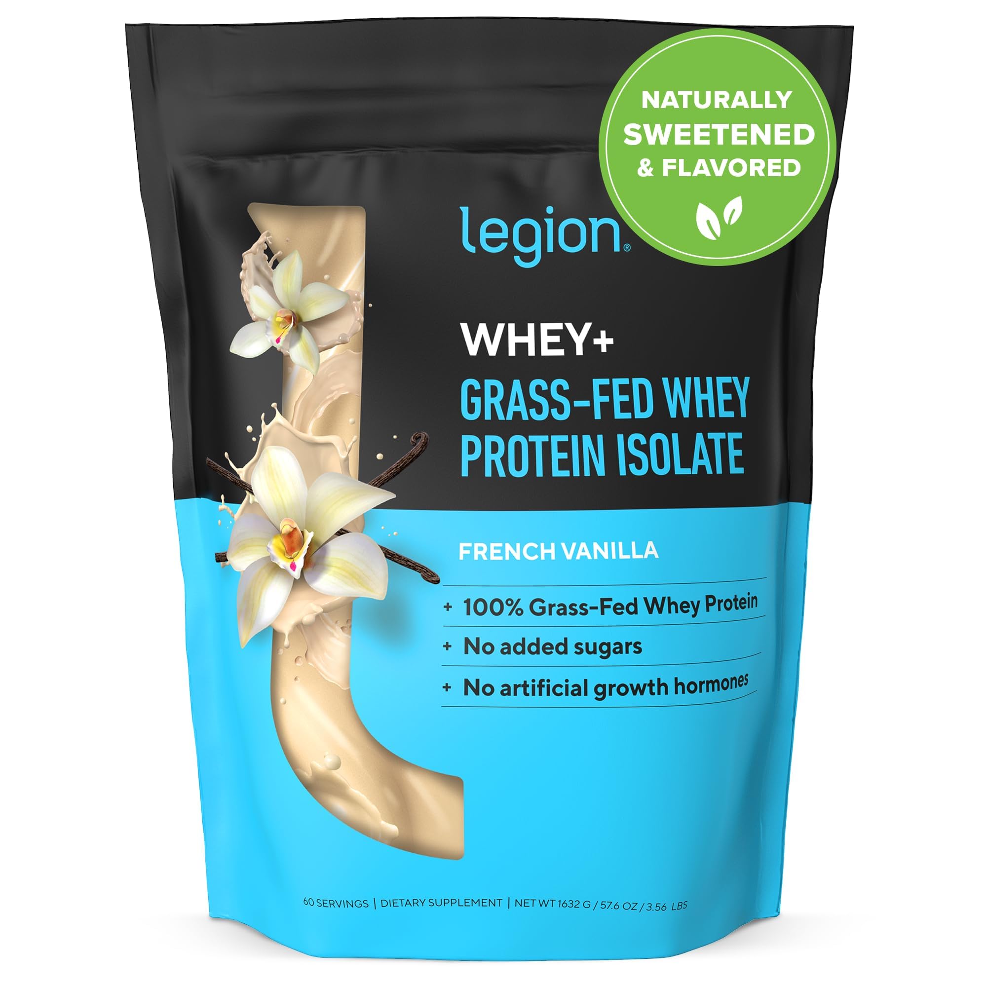 LEGION Whey+ protein powder scoop ready for a quick, clean shake.