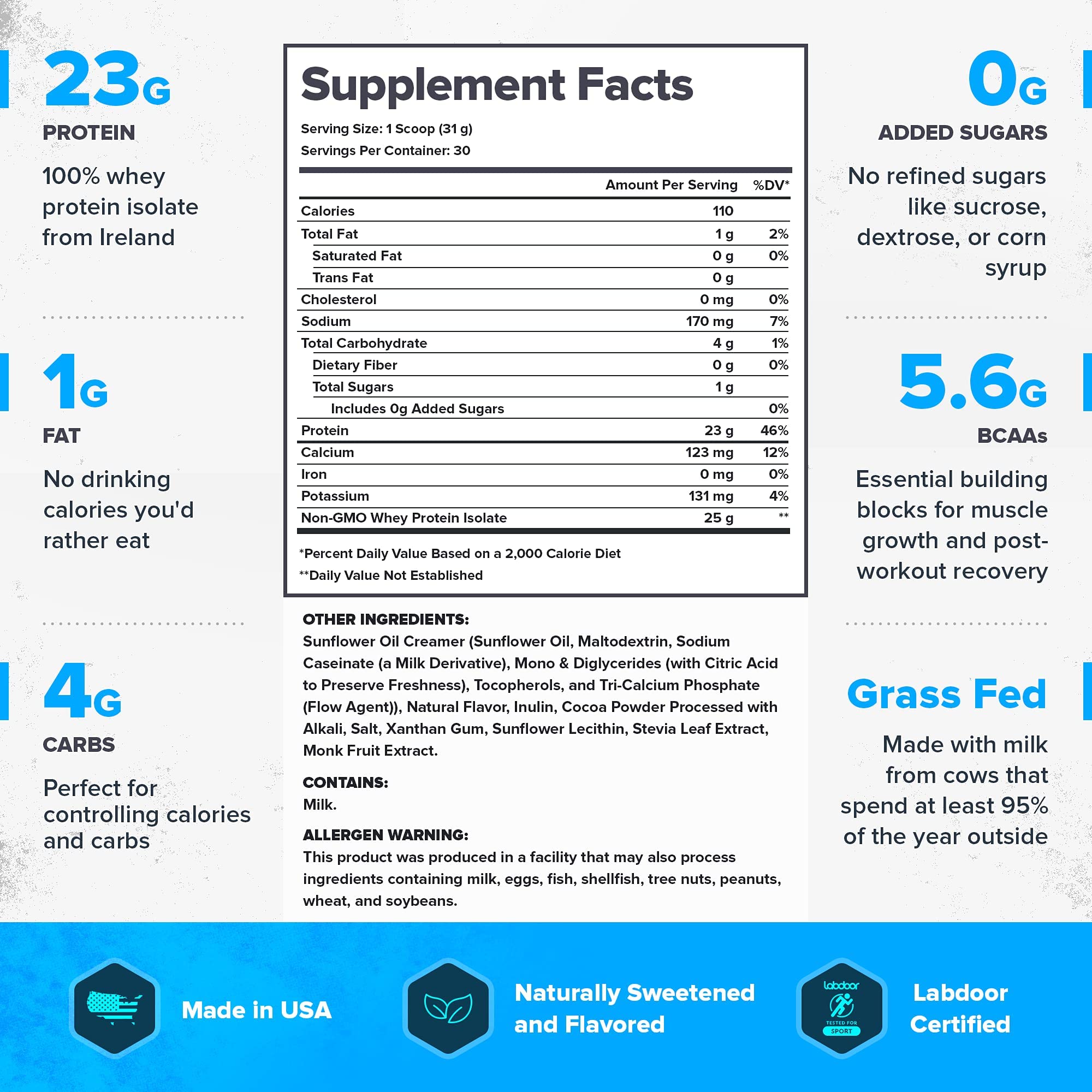LEGION Whey+ protein scoop in bag for convenient daily protein