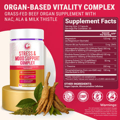 LEGRANO capsules close‑up highlighting vegan formula for on‑the‑go stress management.