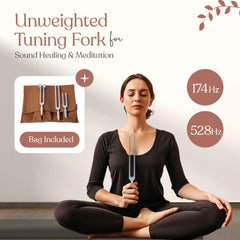 LEGUANG 136.1Hz tuning fork close-up for grounding and resonance