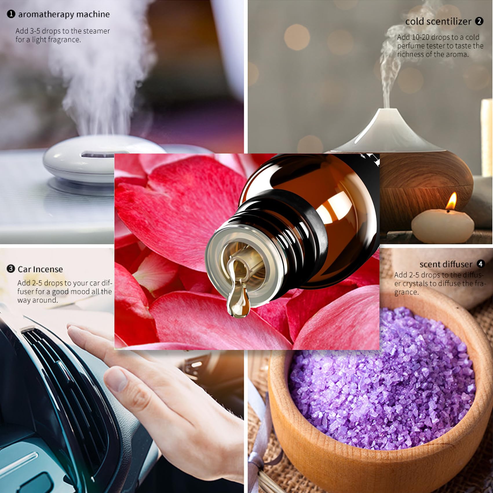 LEHOYIANG sandalwood oil provides warm, grounding aroma.