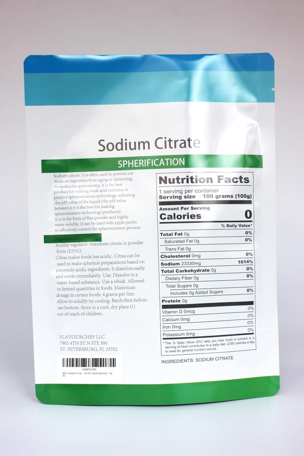 Close-up of LEIMENGCHEF Citrate powder shows fine crystals for even dissolution.