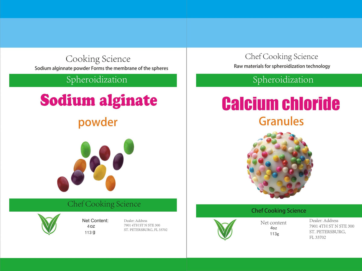 LEIMENGCHEF sodium alginate powder bottle for smooth spherification and gels
