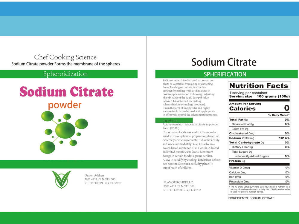 Molecular gastronomy foam prep with LEIMENGCHEF Citrate enables stable textures.