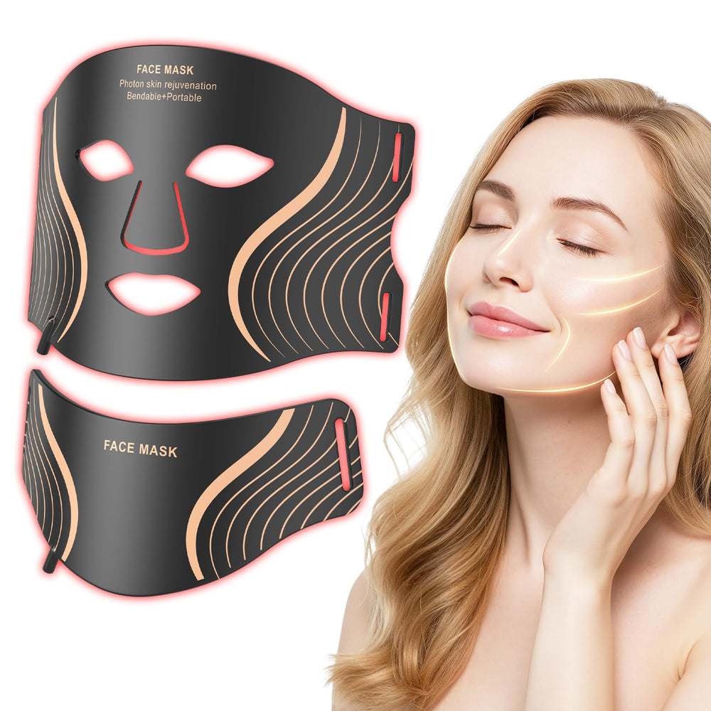 LEKKSA red light therapy mask full-face coverage for smoother-looking skin