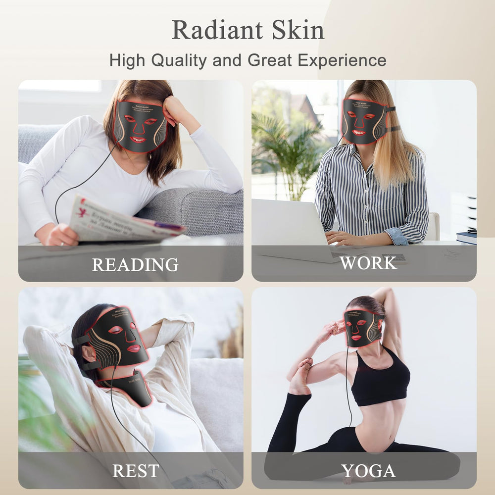 LEKKSA red light mask suited for home and travel use