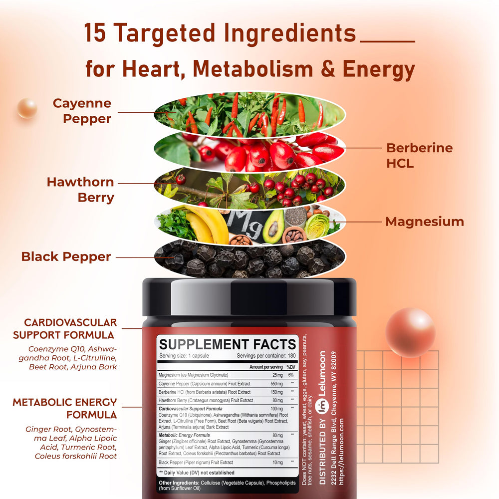 LELUMOON berberine-ginger-turmeric capsules promote metabolic balance.