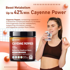LELUMOON cayenne pepper capsule close-up supports daily energy.