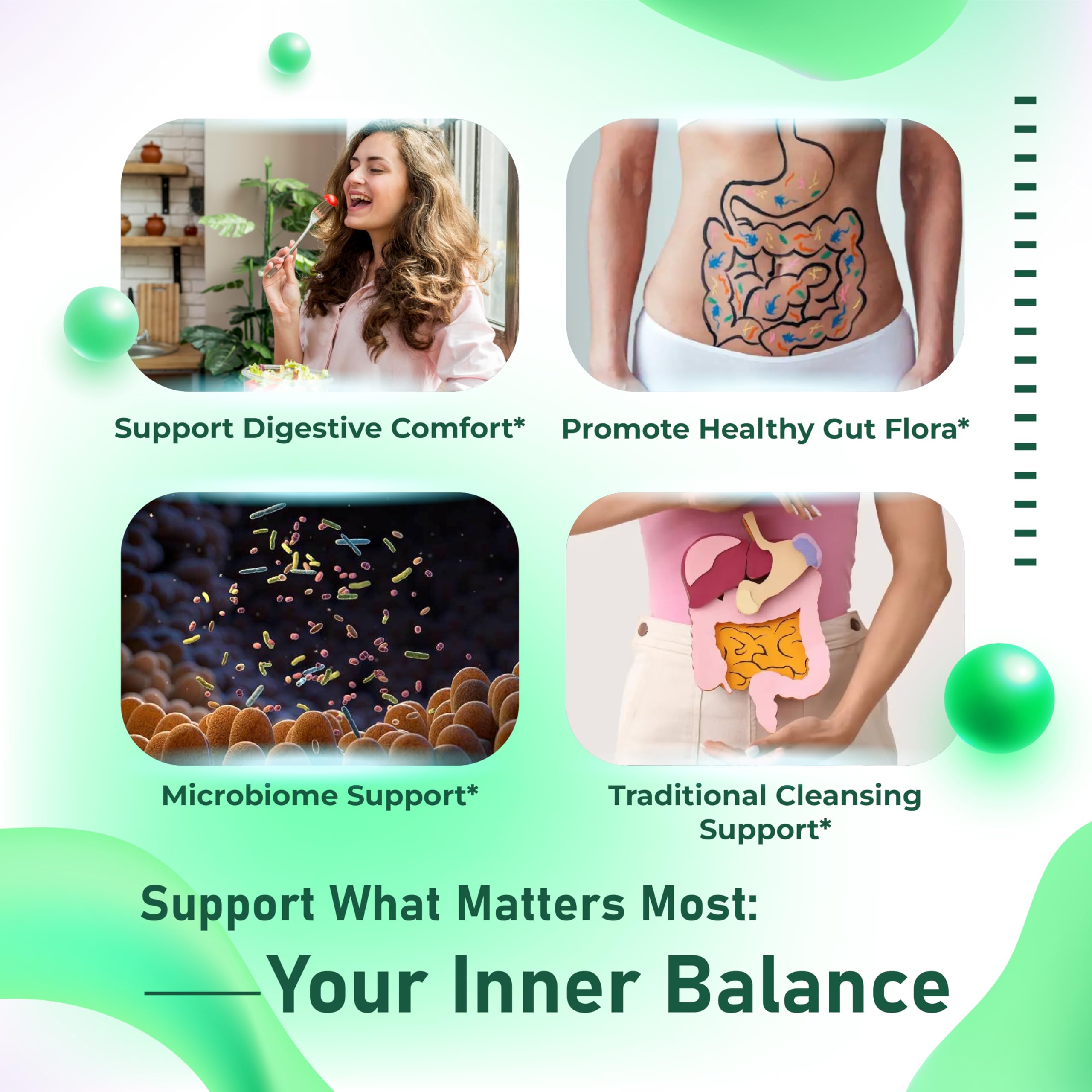 LELUMOON Gut Flora Formula bottle highlighting probiotic balance.