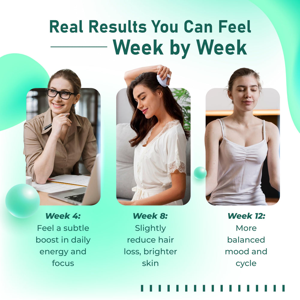 LELUMOON capsules dispensing scene communicates easy, two-per-day routine.