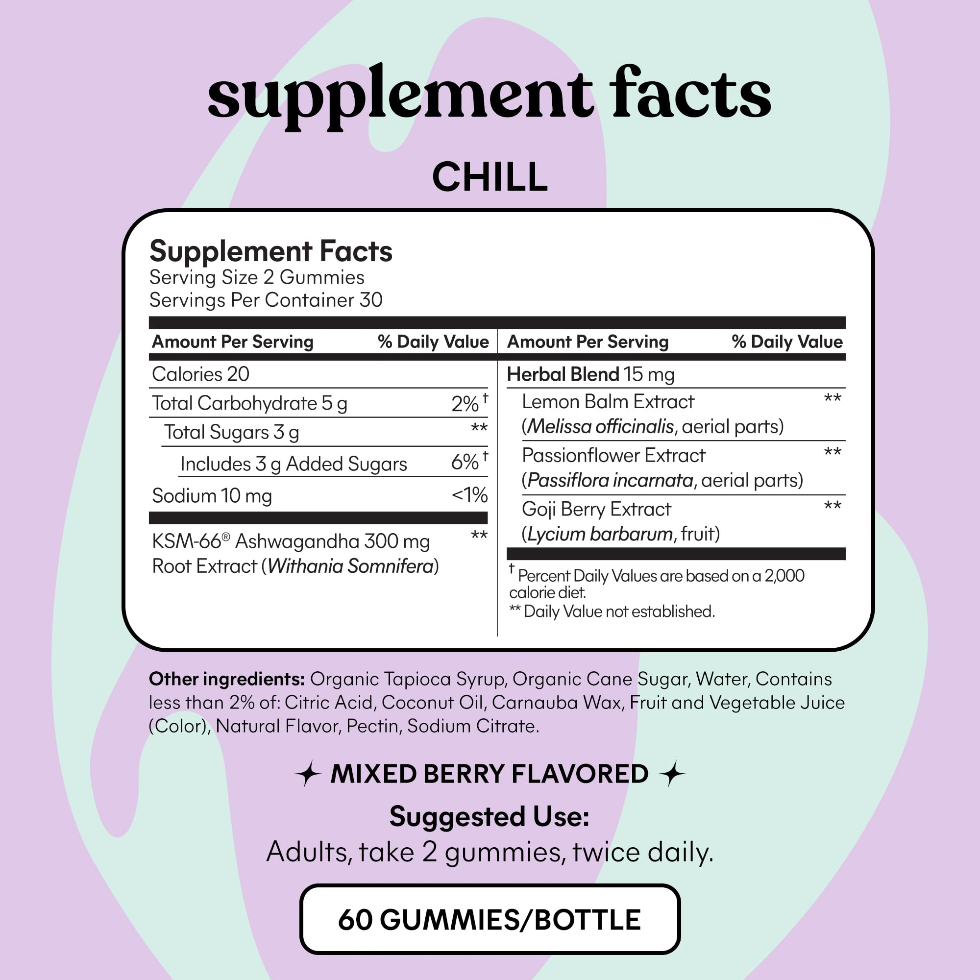 Lemme Chill passionflower blend emphasizing relaxation and full-body calm vibes.