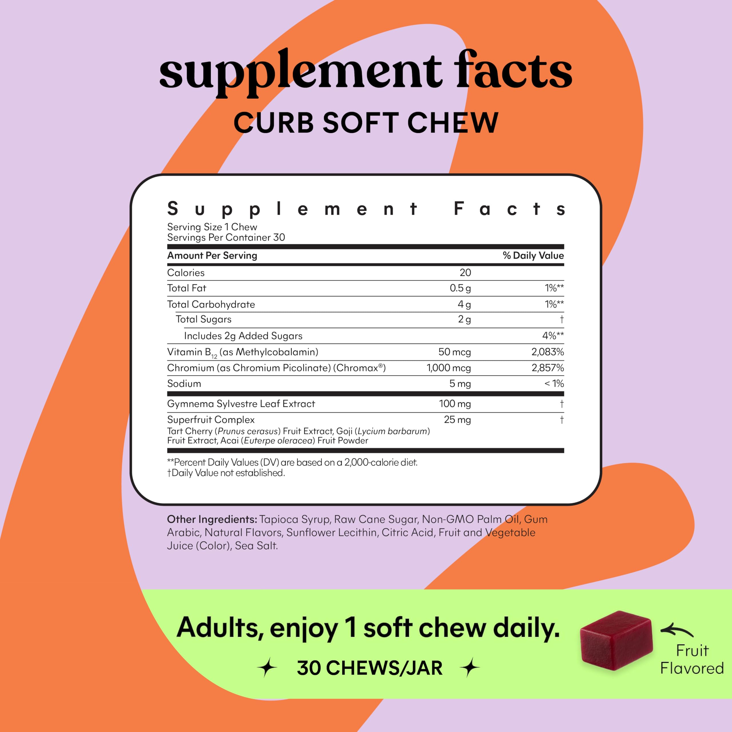 Lemme Curb Cravings daily-dose image reinforces one chew per day habit.