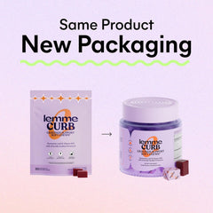 Lemme Curb Cravings texture closeup highlights soft chew texture for easy daily use and taste.