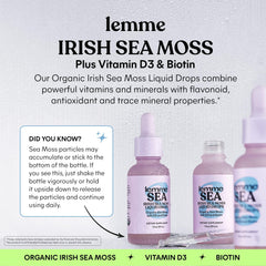 Lemme Irish Sea Moss dropper dispensing tincture for convenient use
