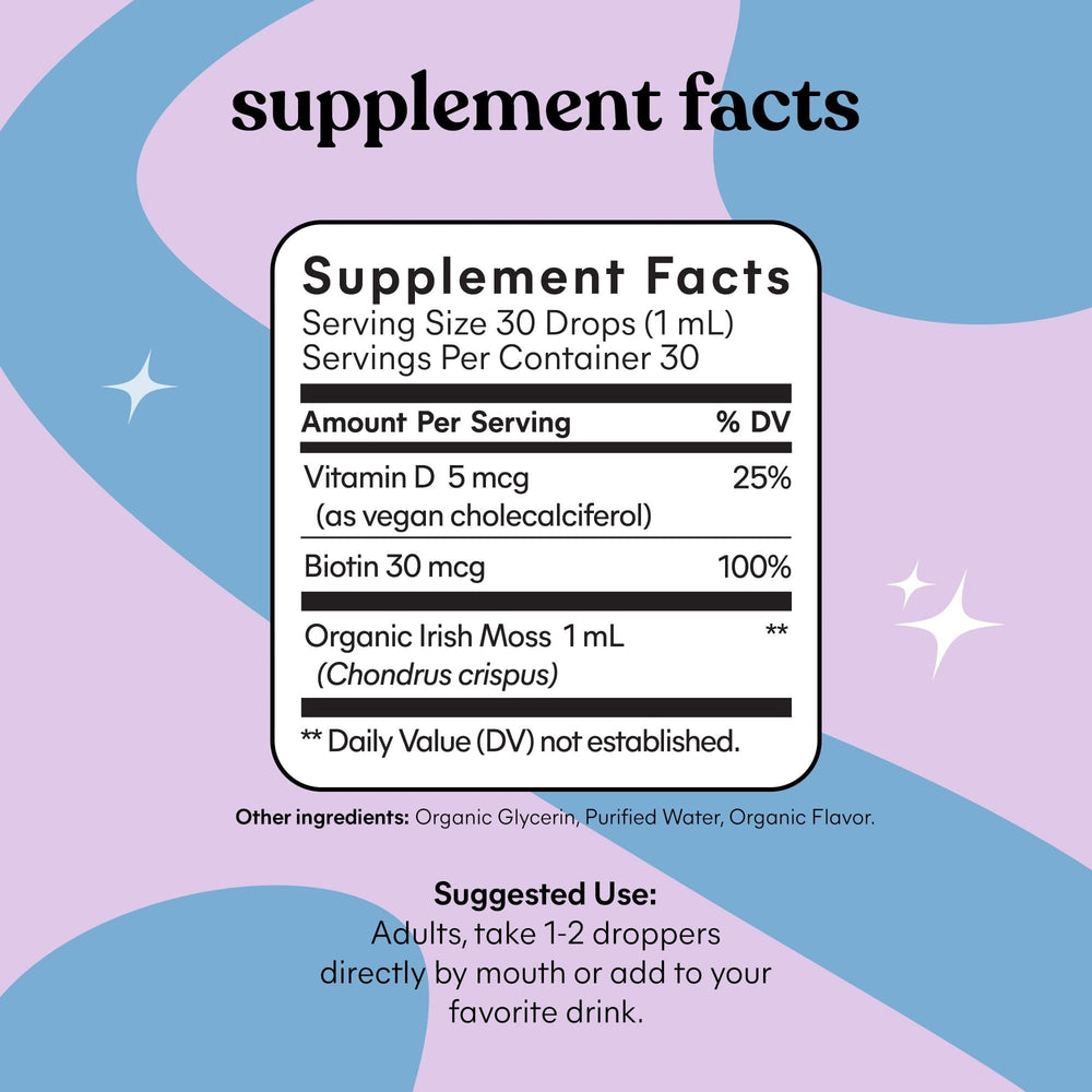 Lemme Irish Sea Moss liquid drops in glass showing honey flavor and ease