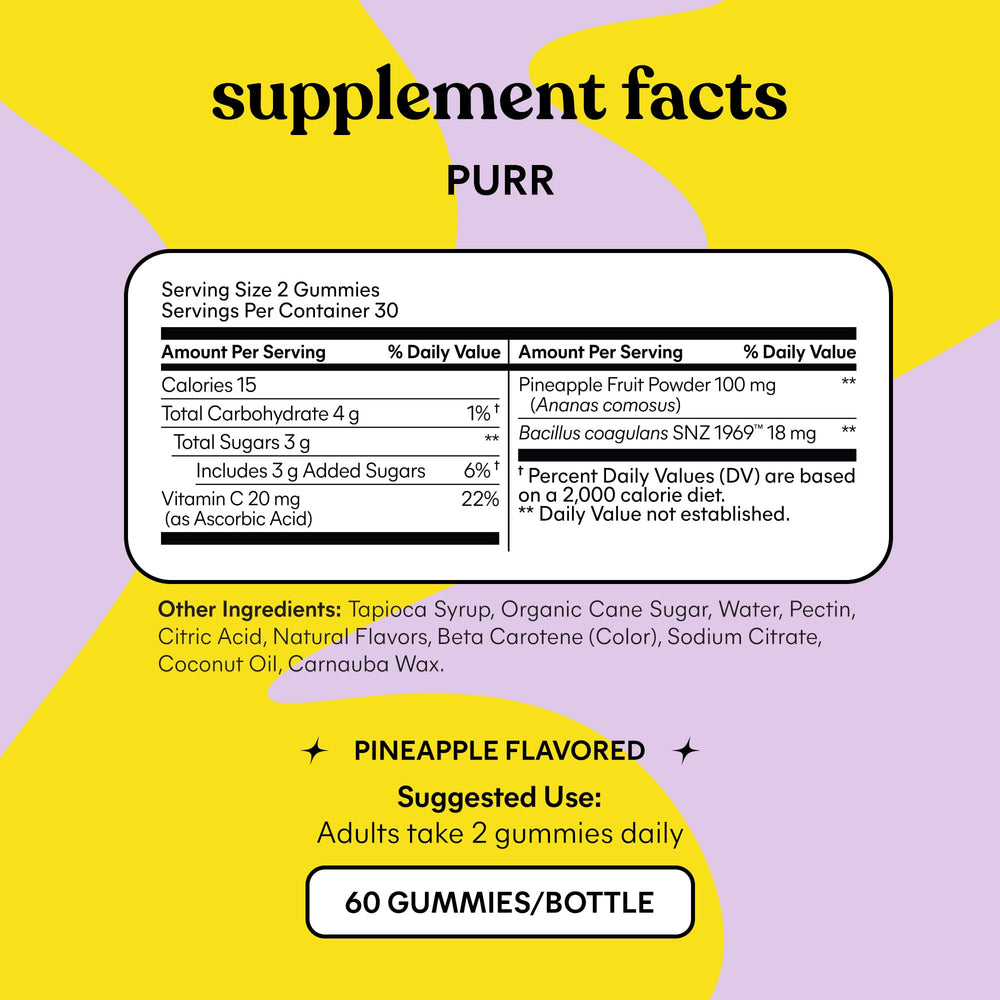 Lemme Purr pineapple flavor visual suggesting tasty daily wellness