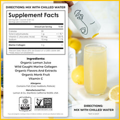 Pouring LE MON & CO. Liquid Collagen into a glass for easy daily intake.