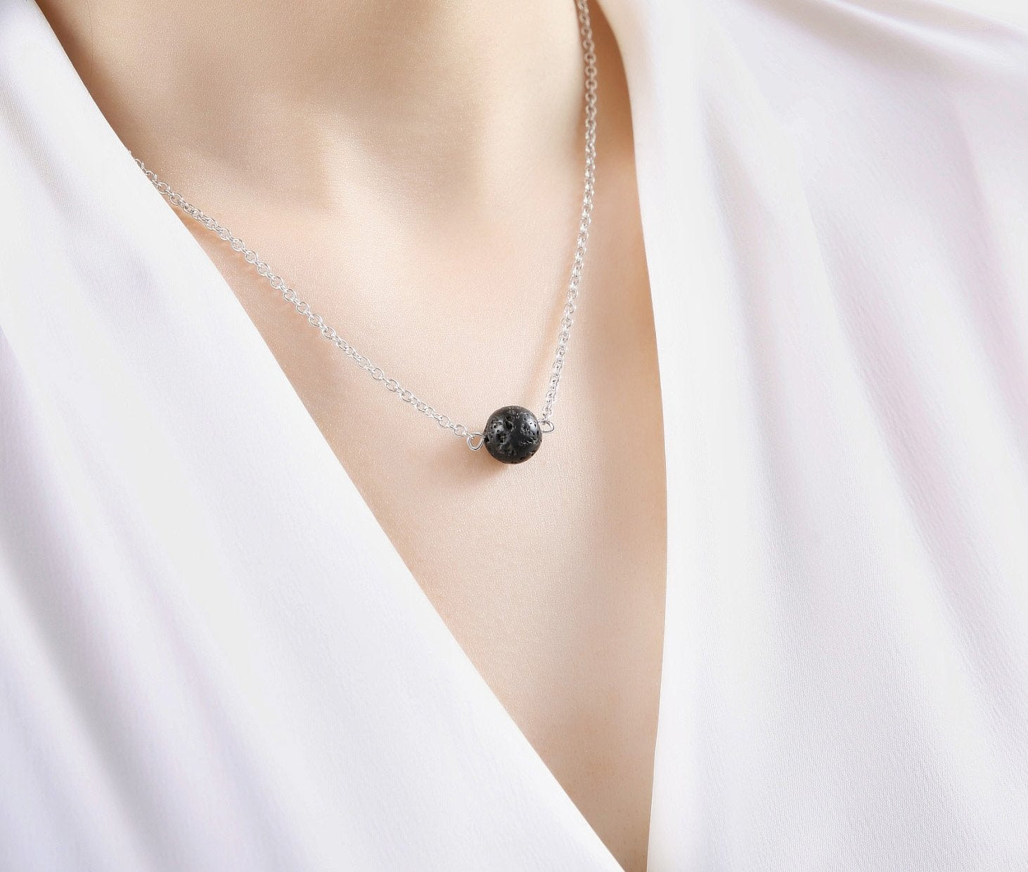 Lenoup packaging-ready lava necklace illustrates a thoughtful gift option.