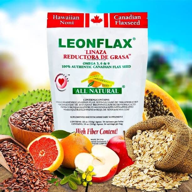 Leonflax measuring spoon shows an easy daily dose to boost fiber