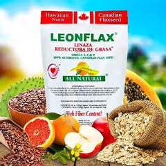 Leonflax measuring spoon shows an easy daily dose to boost fiber