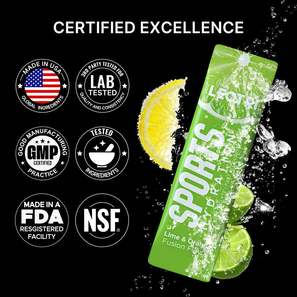 Leotri Vitamin B and C close-up emphasizes energy and immune support.