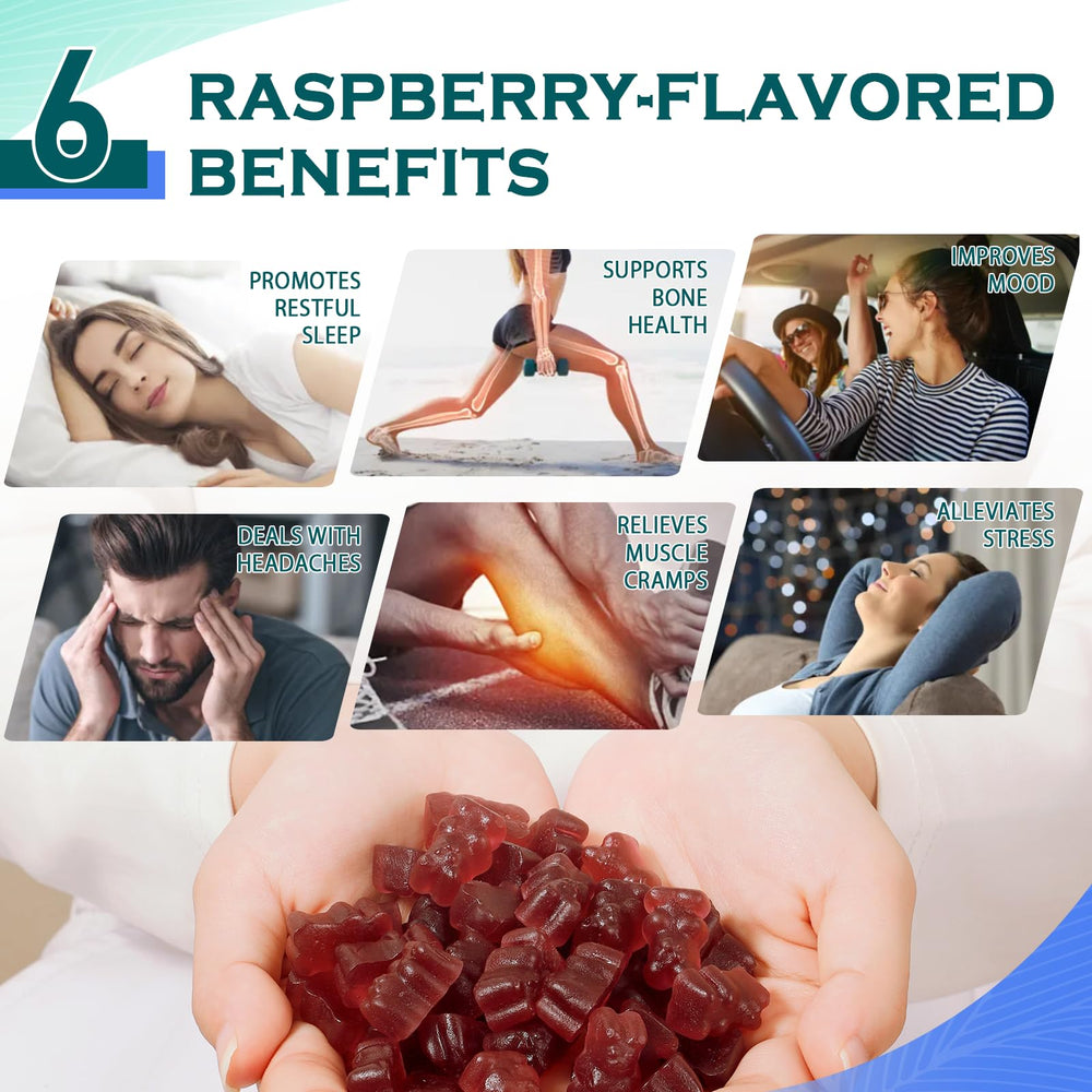 Leozmr magnesium glycinate gummies family use scene showing easy-to-chew wellness
